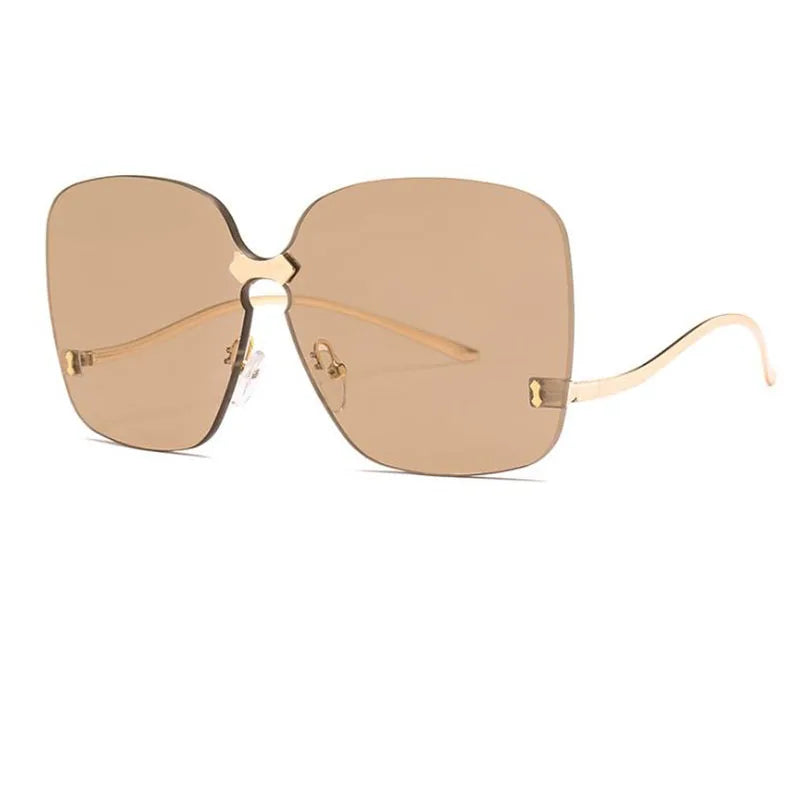 Oversized Rimless Fashion Sunglasses