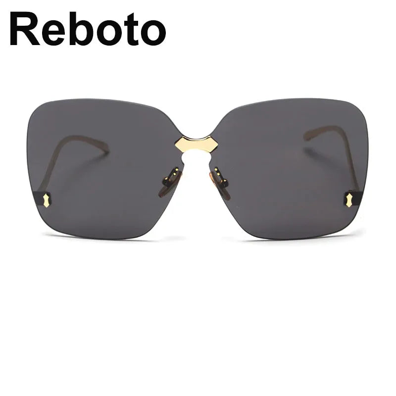 Oversized Rimless Fashion Sunglasses