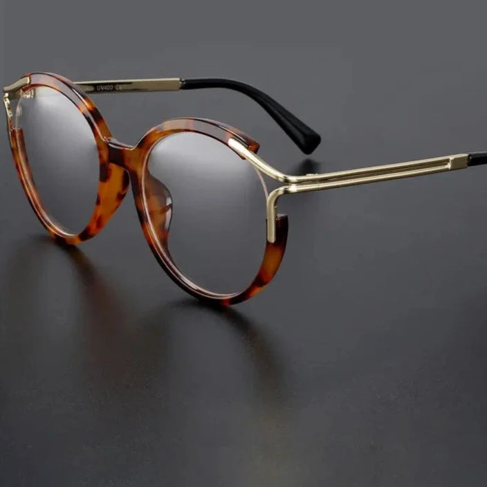 Round Leopard Glasses