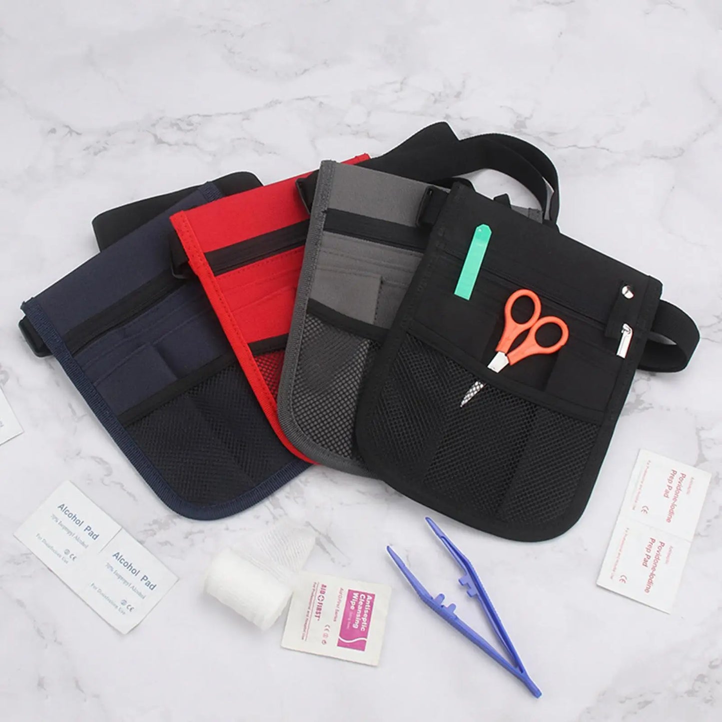 Pouch Fanny Pack, Nursing Waist Bag Pocket Organizer Medicals Utility Tool Bags for Pharmacists Scissors