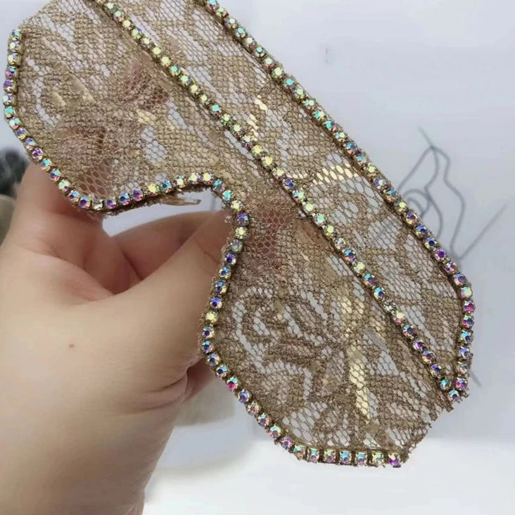 Floral Lace Sunglasses Rhinestone