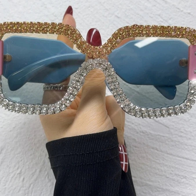 Borderless Square Retro Sunglasses
