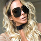 Oversized Rimless  Fashion Sunglasses