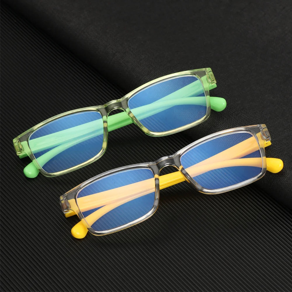 1Pc Kids Anti-blue Light Glasses Boys Girls Goggles Plain Silicone Eyeglasses Radiation Protection Fashion Soft Frame Eyewear