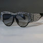 Oversized Square Sunglasses Rhinestone