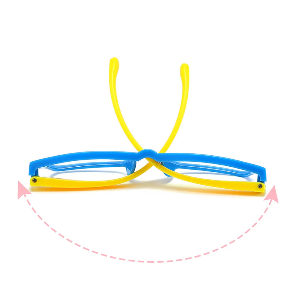 1Pc Kids Anti-blue Light Glasses Boys Girls Goggles Plain Silicone Eyeglasses Radiation Protection Fashion Soft Frame Eyewear