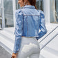 Women Denim Jacket Street Hole Ripped Outerwear Short Jean Jacket Women's Denim Clothing