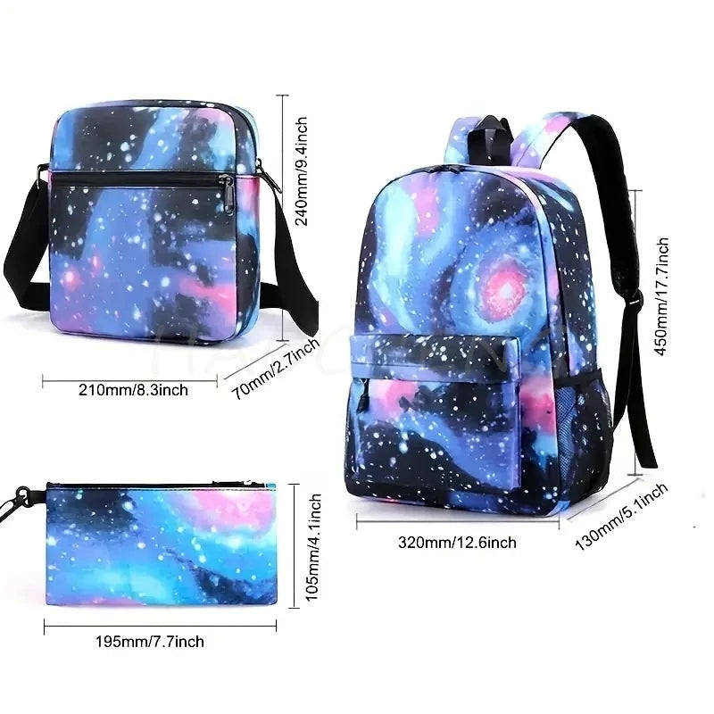 Hot Backpacks Dragon Ball Goku Students 3 PCS Set School Bag Teen Girl Boy Back To School Gift Leisure Mochila Teens Travel Bags