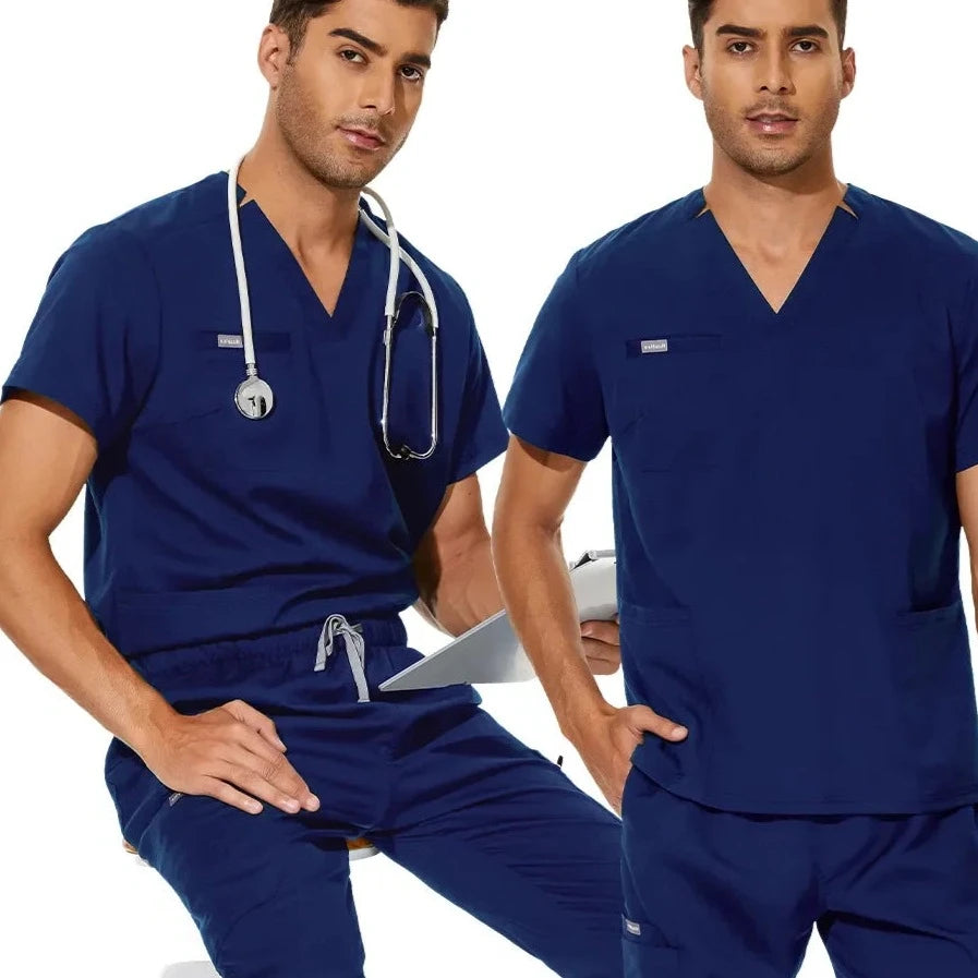 Medical Uniform Lab Clothes Women Mens Scrubs Tops Nurse Nursing Uniform Vet Costume Spa Workwear Hospital Surgery Work Shirts