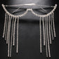 Rhinestone Half Frame Glasses Frame f