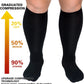 4XL Plus Compression Socks Men Knee Length Sports Socks Running Cycling Anti Fatigue Varicose Veins Natural Hiking Basketball