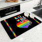 Antiskid Kitchen Absorbent Draining Mat Geometry Pride Love Super  Draining Coffee Dish Drying Mat Quick Dry Bathroom Drain Pad