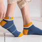 5Pairs Fashion Socks for Men's Summer Thin Sweat-absorbing and Breathable Color Block ins Fashion Sports Cotton Socks Business