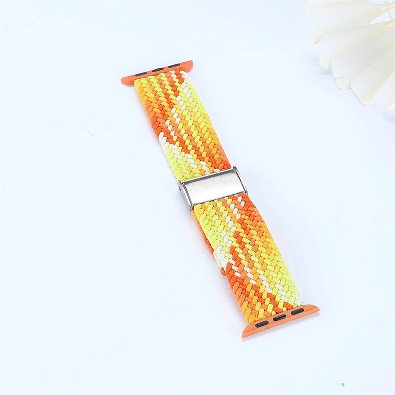 Strap For Apple Watch band 44mm 40mm 45mm 41mm 49mm 38mm 42mm Elastic braided solo loop bracelet iwatch series 7 se 3 6 8 ultra