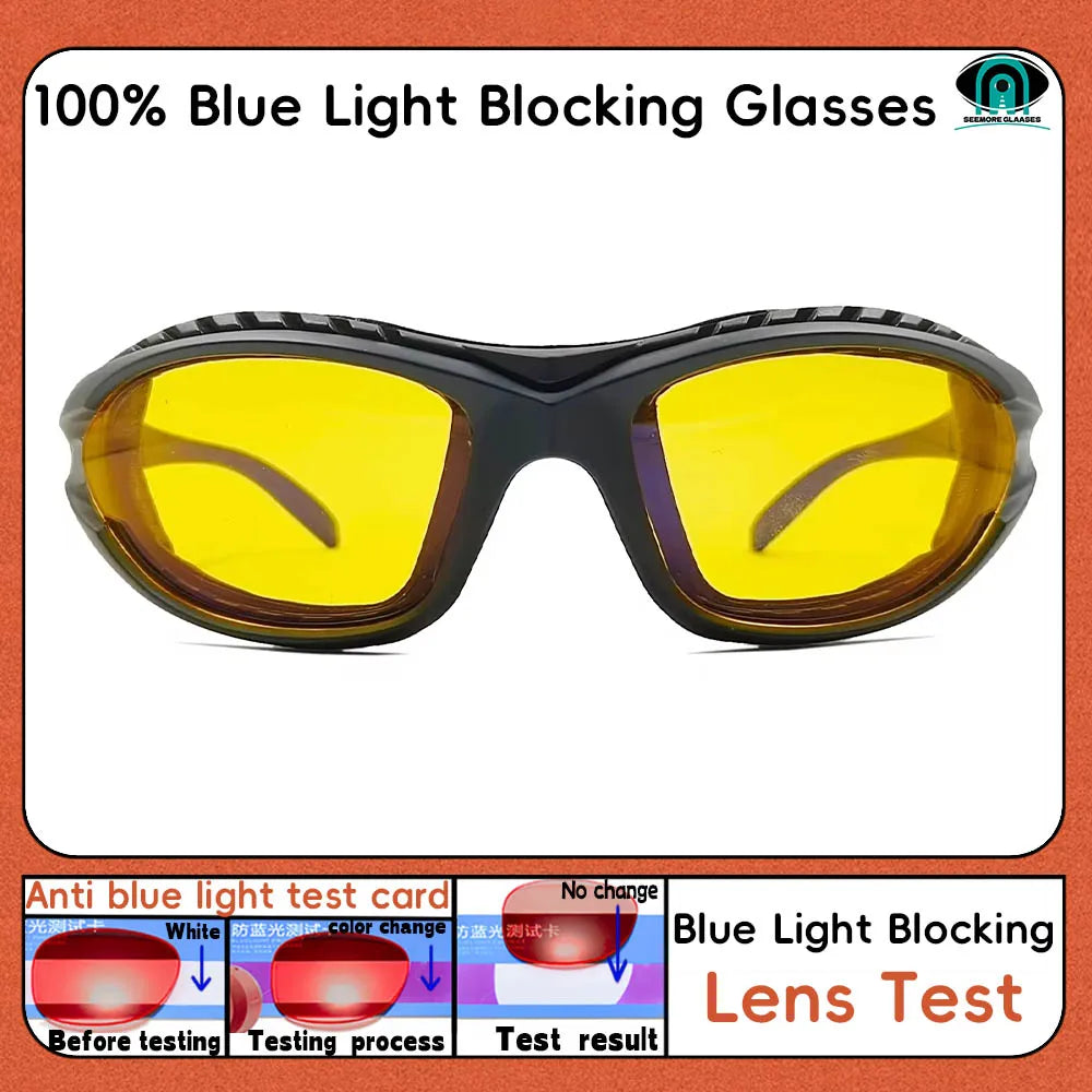 Red Lens，Orange Lens 100% Blue Light Blocking Goggles Glasses  Gaming Glasses Anti fatigue fashion Phone Eyeglasses