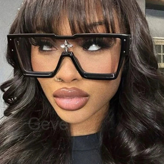 Oversized Square Clear Fashion Glasses