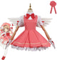 Anime Cardcaptor Sakura Card Captor Cosplay Kinomoto Sakura Cosplay Costume Wig Pink Lolita Dress Halloween Fancy Cos Party Suit