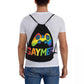 Gaymer Gamer Gay Pride LGBT Lesbian Rainbow Flag Backpacks Casual Portable Drawstring Bags Sports Bag Book Bags For Man Woman