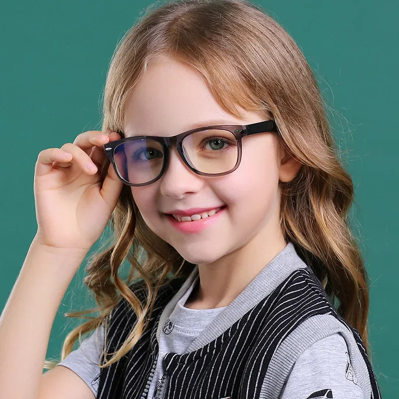 Anti blue Light Kids Glasses TR90 Children Optical Frame Eyeware Boy Girls Computer Transparent Blocking Eyeglasses UV400