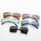 Rimless Sunglasses Square UV400 Sun Glasses