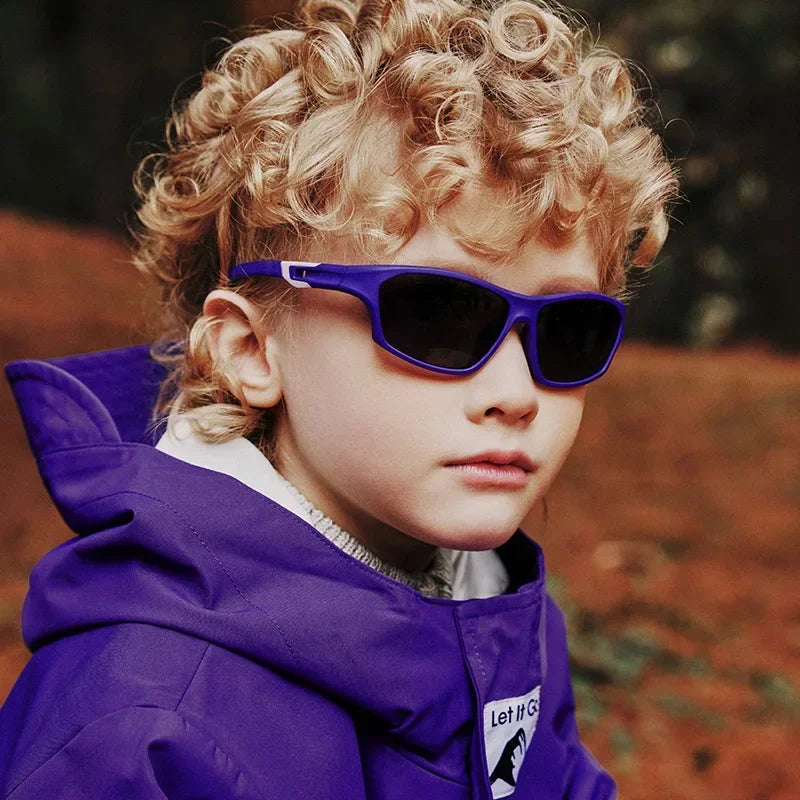 New Fashion Polarized Kids Sunglasses Silicone Flexible Safety Children UV400 Glasses Boys Girls Baby Eyewear 3-12 Years