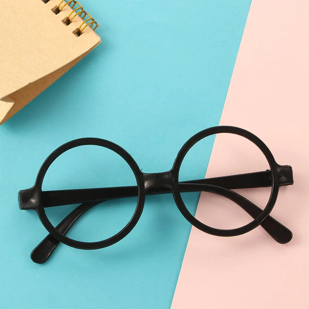 Fashion Round Glasses Frame Boys Girls Ultra Light Spectacle Frames Kids Eyewear Protection Without Glasses Lens