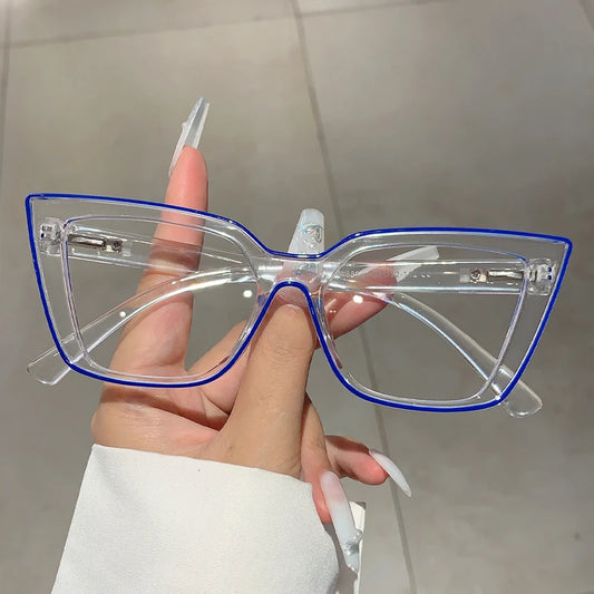 Triangle Cat Eye Rim Blue Light Blocking Eyeglasses