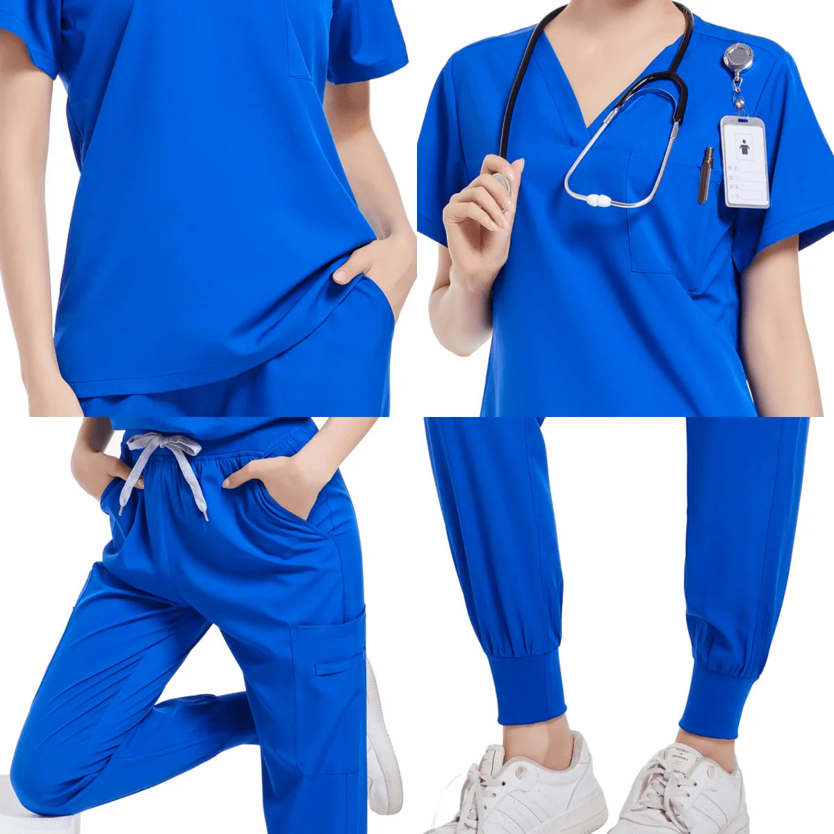 Handwashing Clothe Split Suit Short Sleeved Hand Brushing Pet Dentist Nurse Work Clothes Men Medical Care Clothes Nurse Uniform