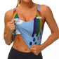 Custom Minimalist LGBT Drip Rainbow Workout Crop Tank Tops Women's Seamless GLBT Gay Lesbian Pride Flag Yoga Running Sports Bras