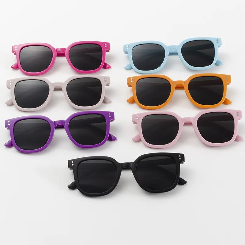 Children sunglasses New fashion square kids Sunglasses boy girl Square goggles Baby travel glasses 7 colors optional UV400