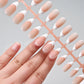 150pcs Nude French Almond Tips Press on Nails Pre-applied Tip Primer Soft Gel Tips 15 Sizes Short Extension Tips 17-24mm Manicur