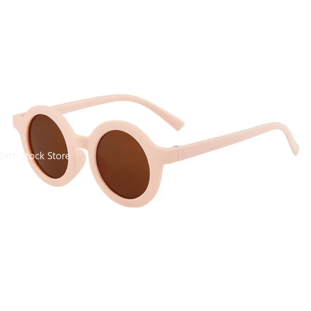 New Fashion Cute Children's Sunglasses Parent Child Frosted Sun Glasses Solid Color Round Glasses Baby Eyeglasses for Kids