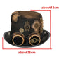 Functional Steampunk Top Hat with Detachable Goggles and Floral Element for Men and Women Steampunk Hombre