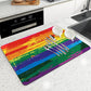 Large Kitchen Absorbent Mat Pride Moon Wood Antiskid Draining Coffee Dish Drying Mat Quick  Bathroom Drain Pad Tableware Mat