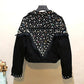 Fried Jeans Jackets Women's Outwear Fashion Loose Tassel Stitching Jacket Streetwear 2023 New Spring Autumn Beaded Cowboy Jacket