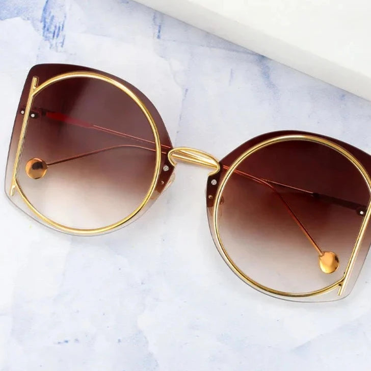 Rimless Fashion Sun Glasses