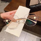 2024 New Metal Trimmed Frameless Reading Glasses Women's Anti Blue Light Exquisite and Elegant Presbyopia Glasses +1.0 To + 4.0