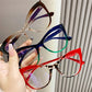 2024 Fashion Cat Eye Glasses Women Vintage Computer Eyeglasses T-shaped Optical Glasses Anti Blue Light Blocking Eyewear