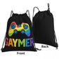 Gaymer Gamer Gay Pride LGBT Lesbian Rainbow Flag Backpacks Casual Portable Drawstring Bags Sports Bag Book Bags For Man Woman