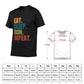 Eat Sleep Run Repeat Saying on White Background T-shirt oversizeds Blouse blanks shirts graphic tees black t-shirts for men