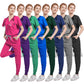 Handwashing Clothe Split Suit Short Sleeved Hand Brushing Pet Dentist Nurse Work Clothes Men Medical Care Clothes Nurse Uniform