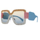 Borderless Square  Retro Sunglasses