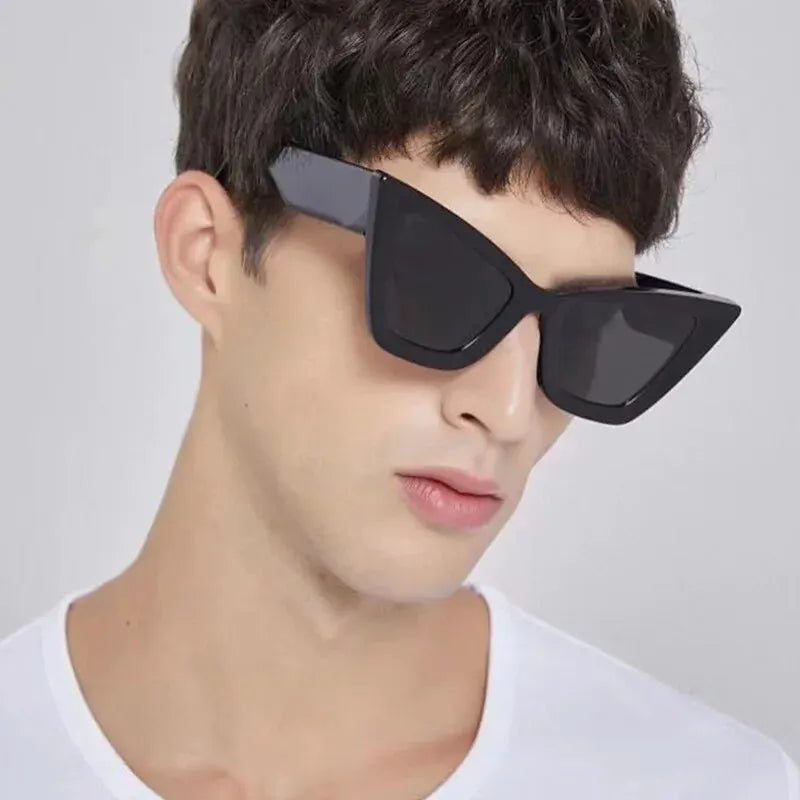 Large Frame Triangle Cat-eye Sunglasses