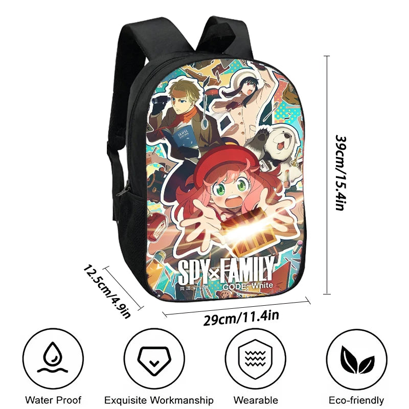 Mochila Spy X Family School Backpack for Child ,Cartoon School Bags for Boys Girls ,Light Weight Children Backpack for Grade1-3